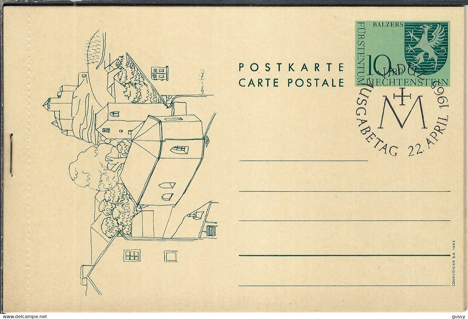 LIECHTENSTEIN 1965: Ensemble De 11 Entiers Postaux De 10c Différents Obl. PJ (série) - Postwaardestukken