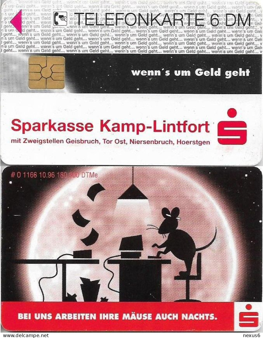 Germany - Sparkasse Mouse (Overprint Variant ''Kamp-Lintfort'') - O 1166 - 10.1996, 6DM, Used - O-Series: Kundenserie Vom Sammlerservice Ausgeschlossen