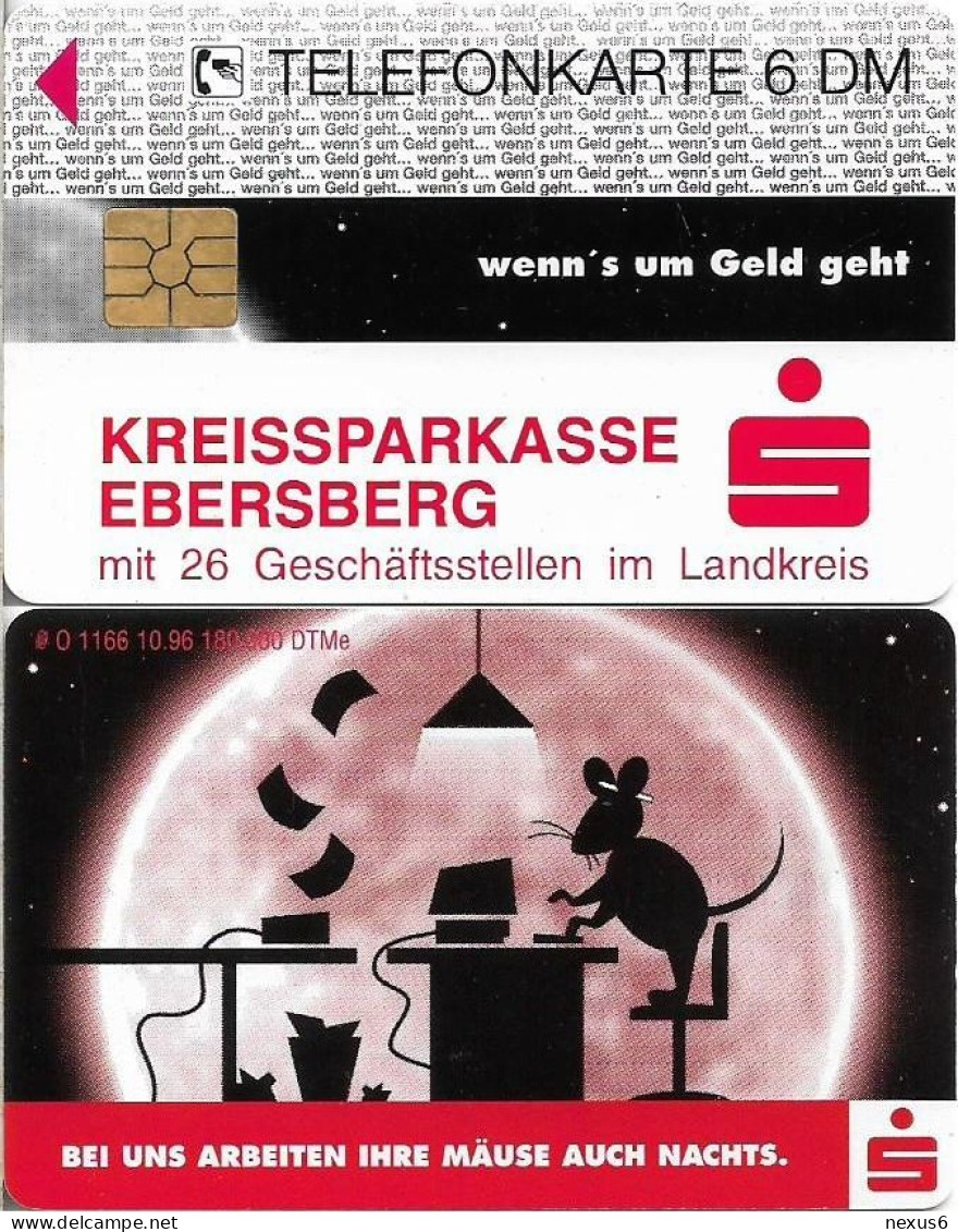 Germany - Sparkasse Mouse (Overprint Variant ''Kreissparkasse Ebersberg'') - O 1166 - 10.1996, 6DM, Used - O-Series: Kundenserie Vom Sammlerservice Ausgeschlossen