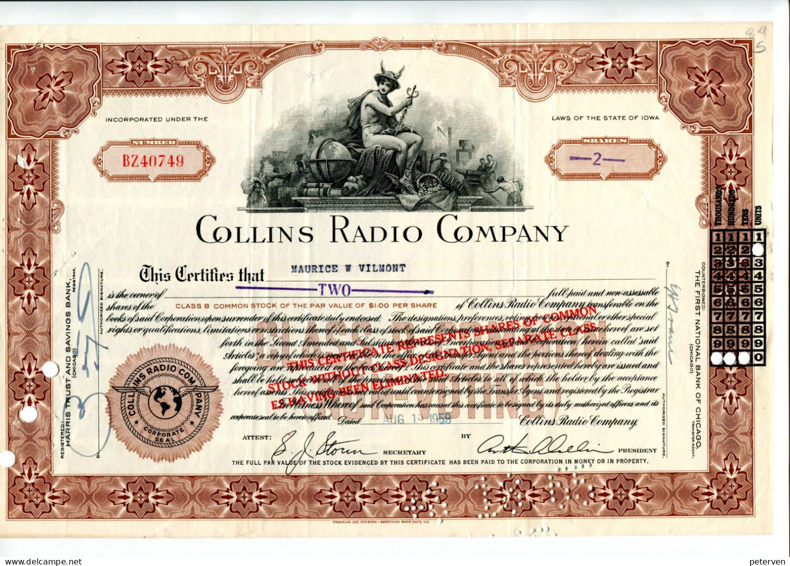 COLLINS RADIO COMPANY - Electricity & Gas