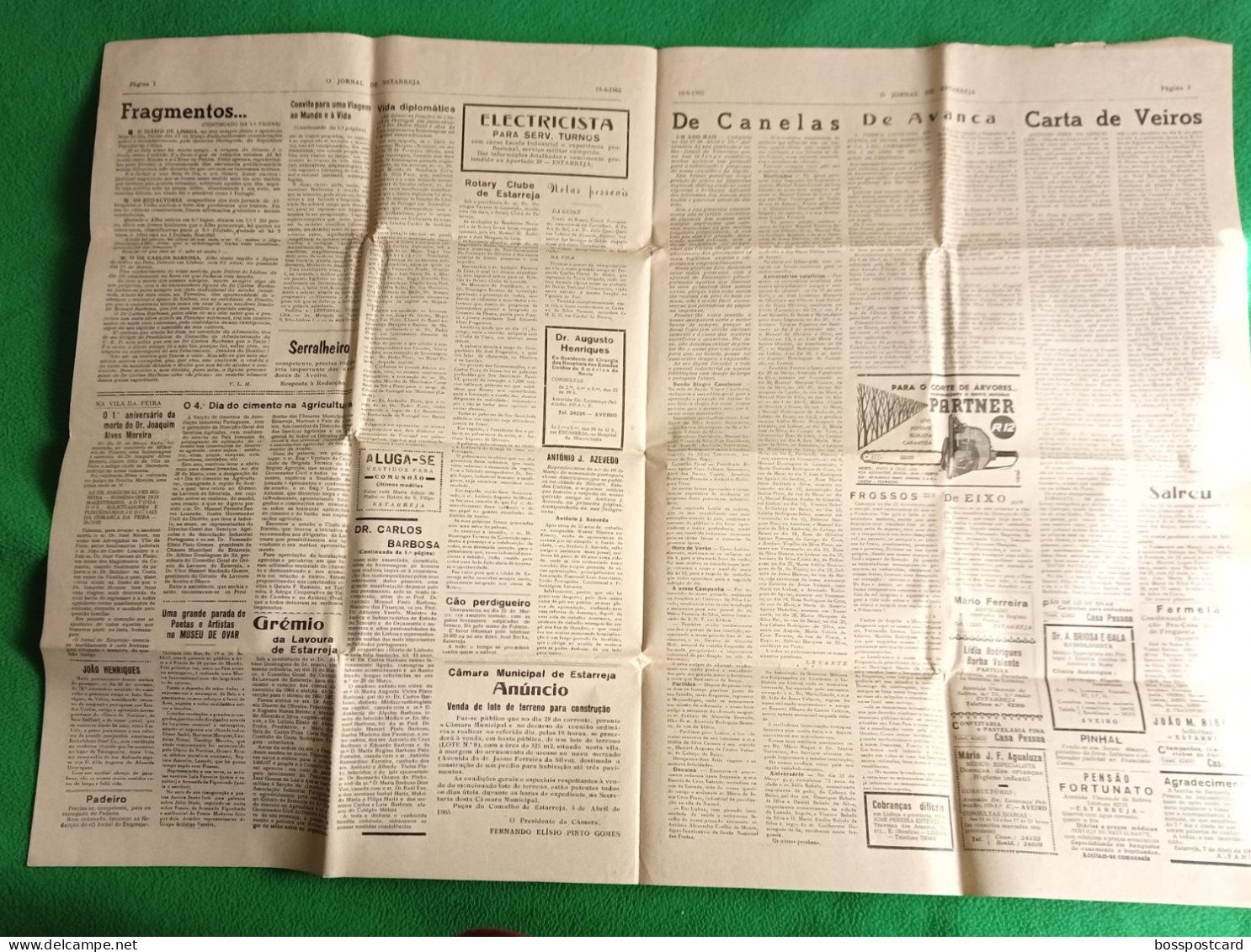 Estarreja - O Jornal De Estarreja, 10 Abril De 1965 . Imprensa. Aveiro. Portugal. - Allgemeine Literatur