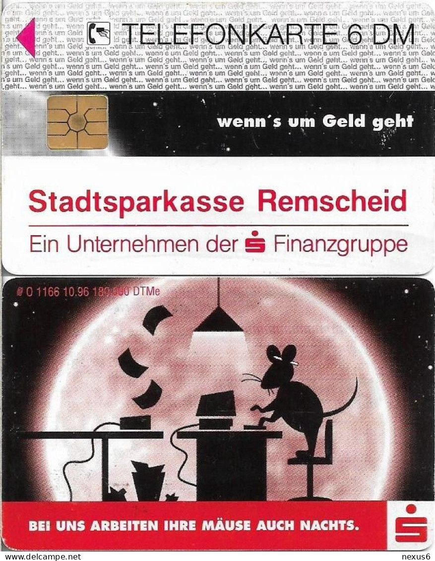 Germany - Sparkasse Mouse (Overprint Variant ''Remscheid'') - O 1166 - 10.1996, 6DM, Used - O-Series: Kundenserie Vom Sammlerservice Ausgeschlossen