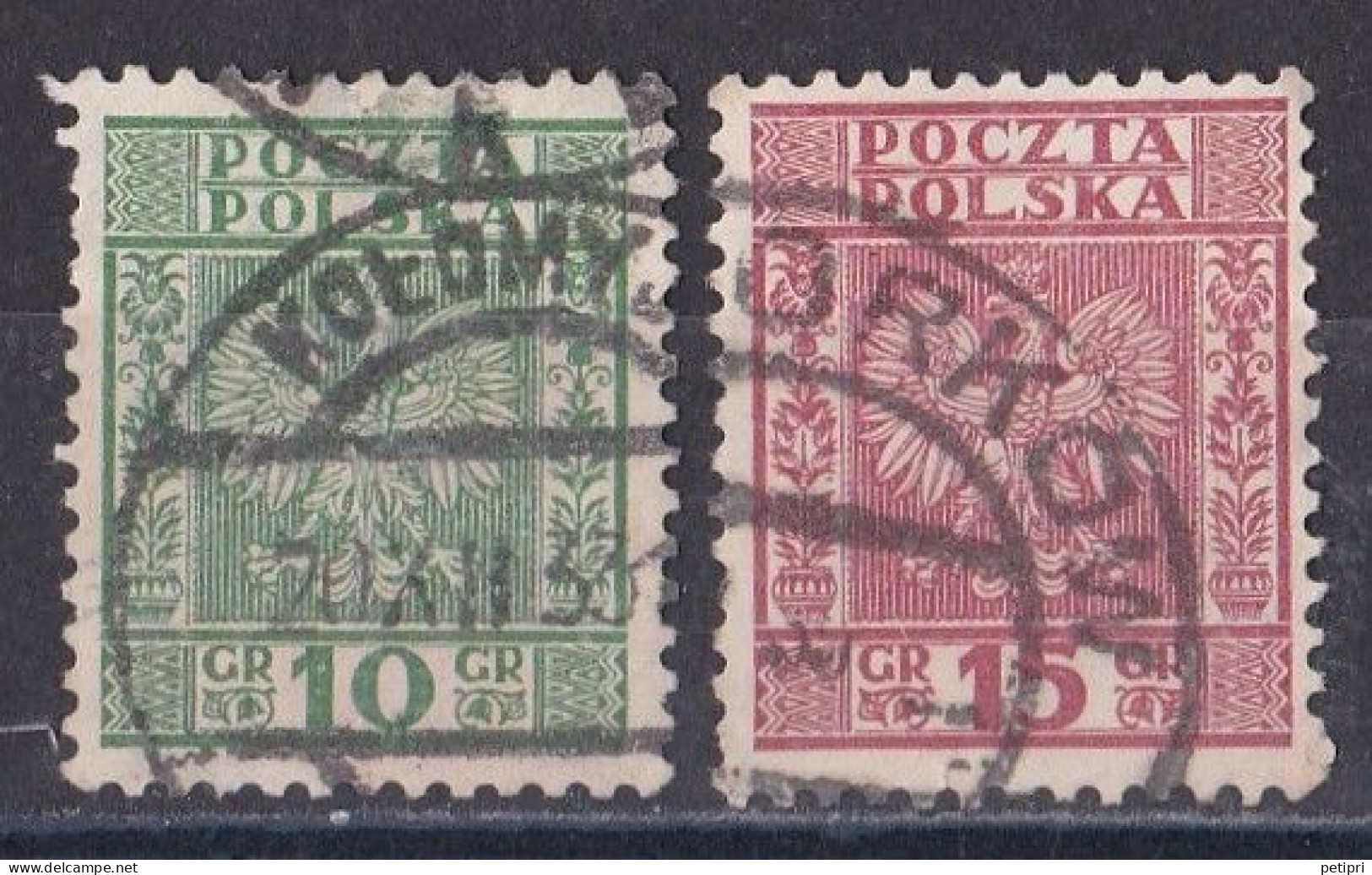 Pologne - République 1919  -  1939   Y & T N °  357  Et  358  Oblitérés - Gebraucht