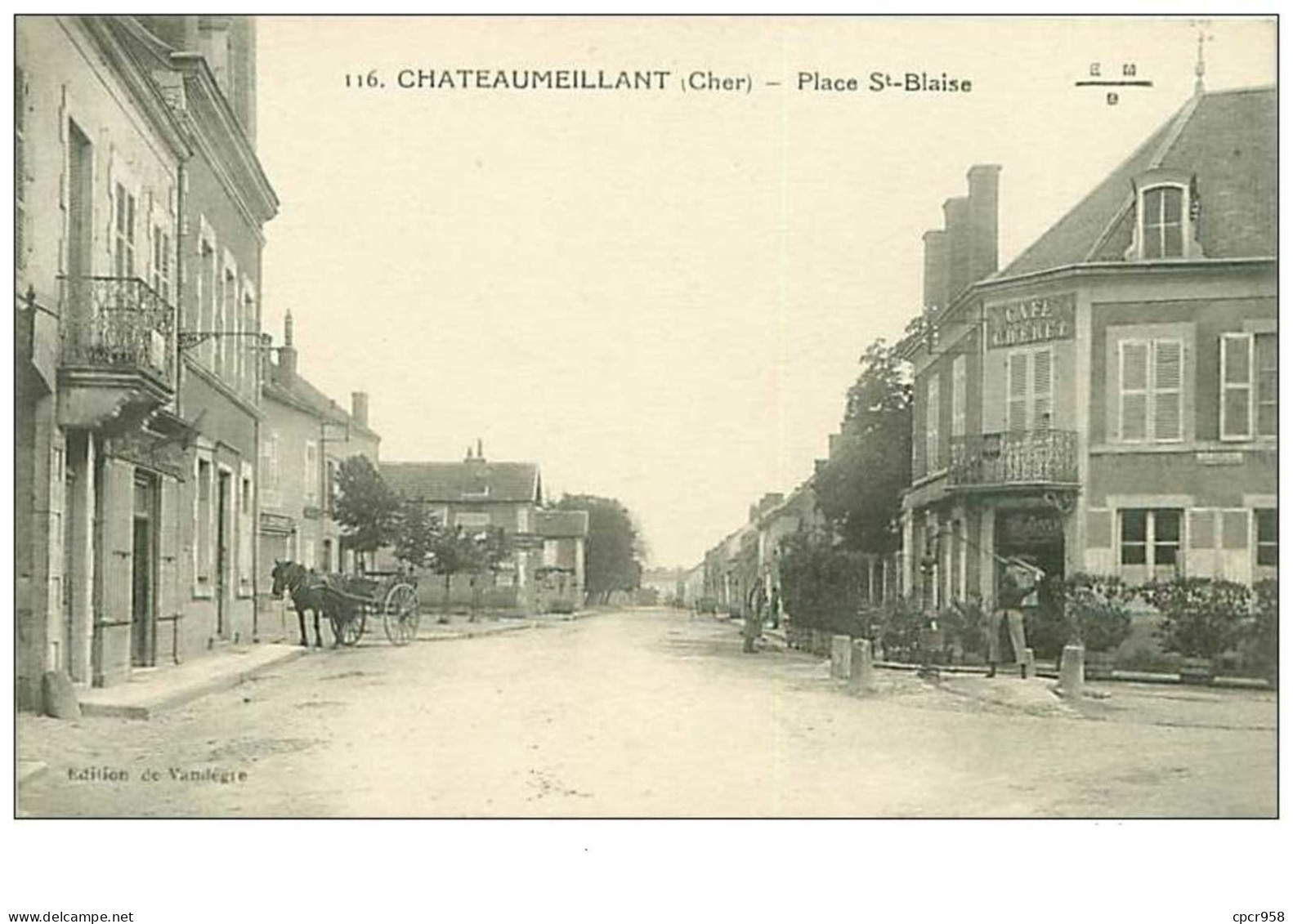 18.CHATEAUMEILLANT.n°65.PLACE ST BLAISE.CAFE CHERET - Châteaumeillant