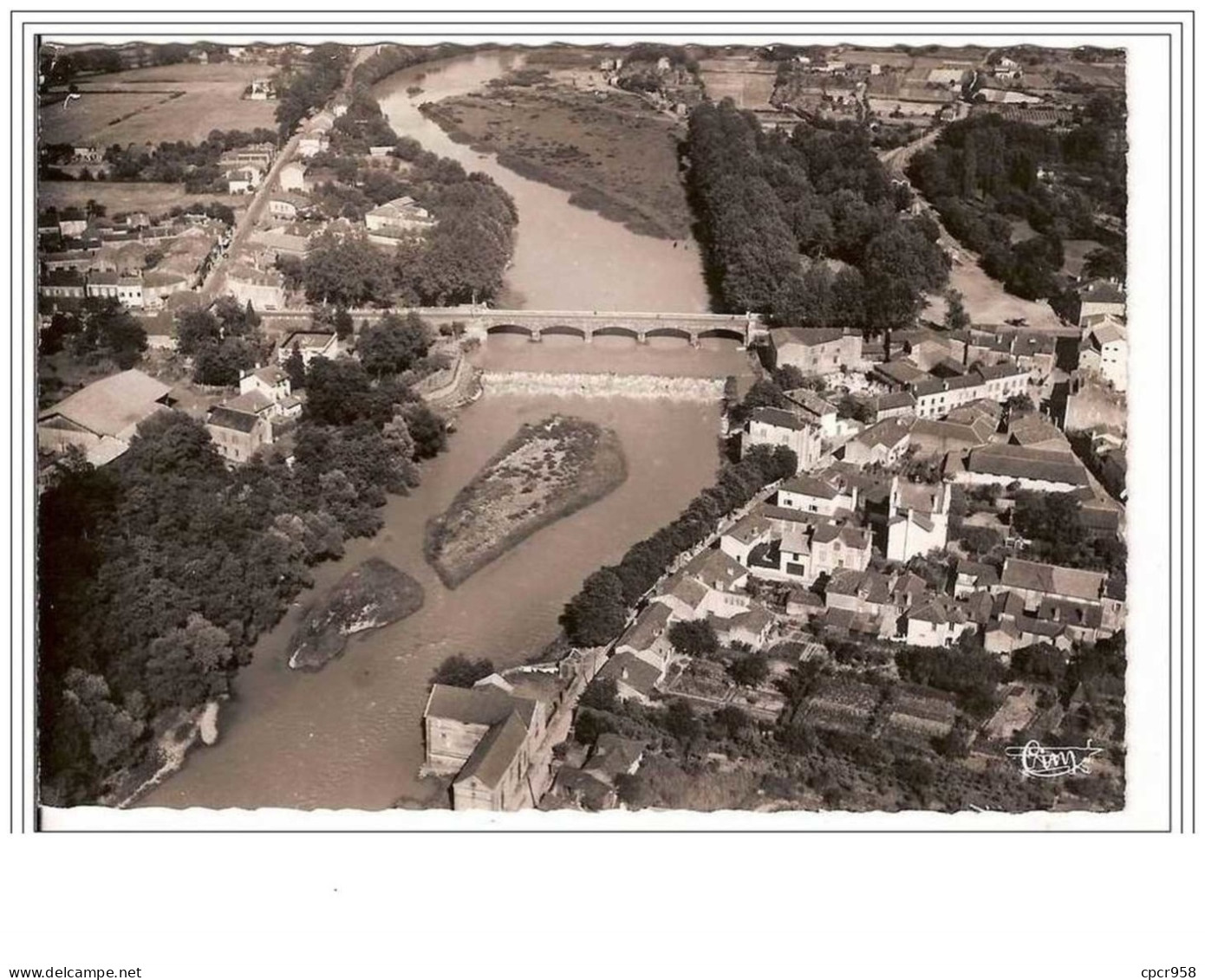 40.AIRE SUR L ADOUR.LE PONT ET LA DIGUE SUR L ARDOUR.CPSM. - Aire