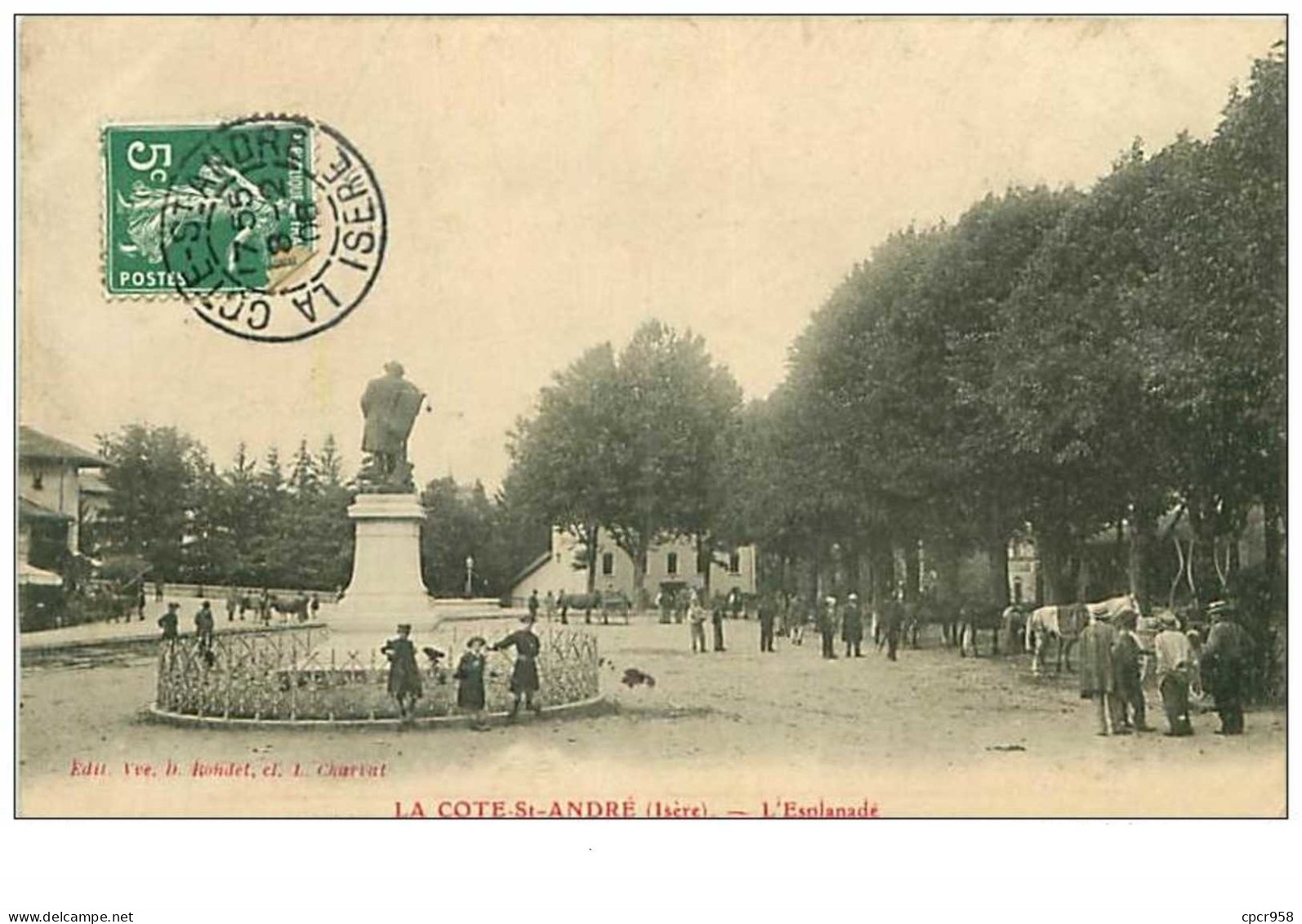 38.LA COTE ST ANDRE.n°4982.L'ESPLANADE.RARE - La Côte-Saint-André