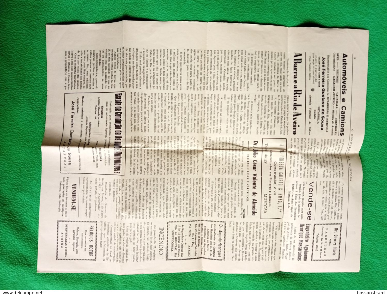 Murtosa - O Concelho Da Murtosa, Nº 10 De Abril De 1965 - Imprensa. Aveiro. Portugal. - Algemene Informatie