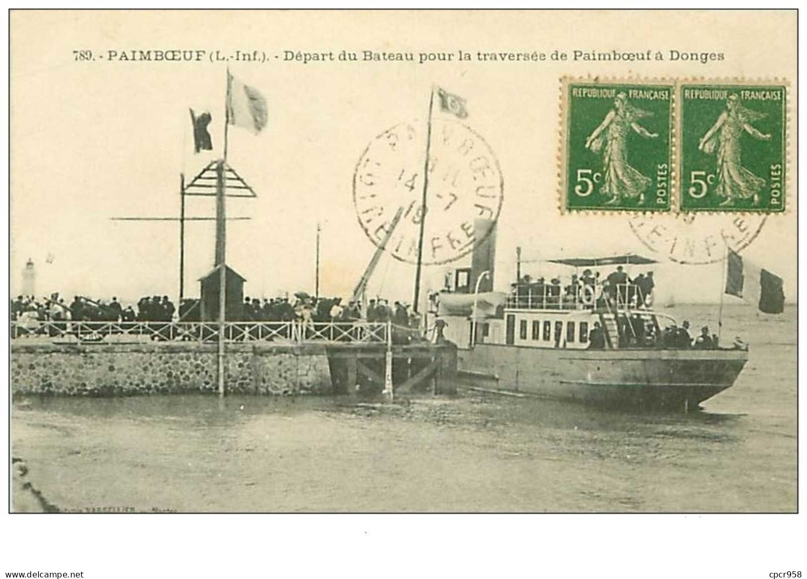 44.PAIMBOEUF.n°25.DEPART DU BATEAU POUR LA TRAVERSEE DE PAIMBOEUF A DONGES - Paimboeuf