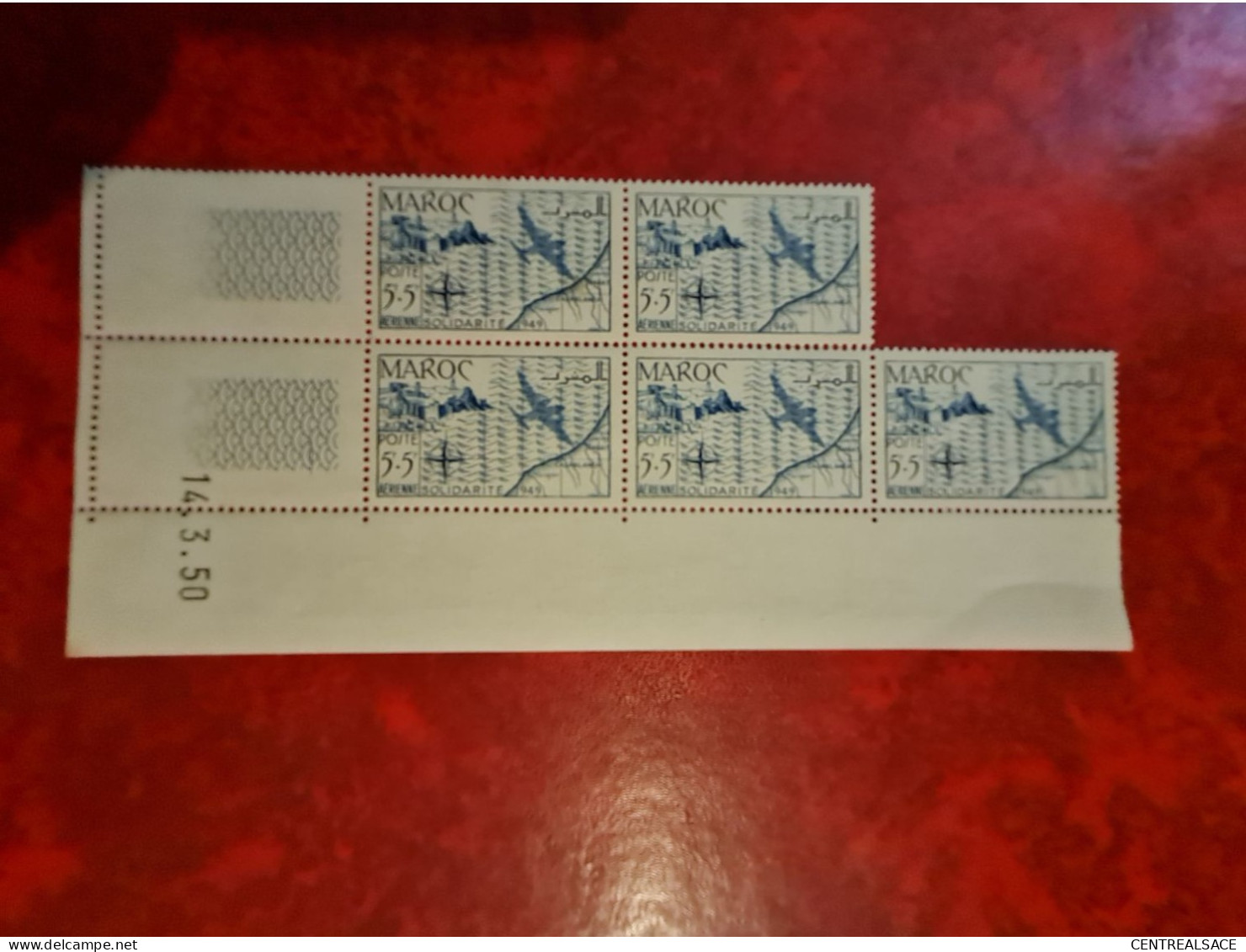 MAROC COIN DATE N° PA 76 DU 14/3/1950 - Unused Stamps