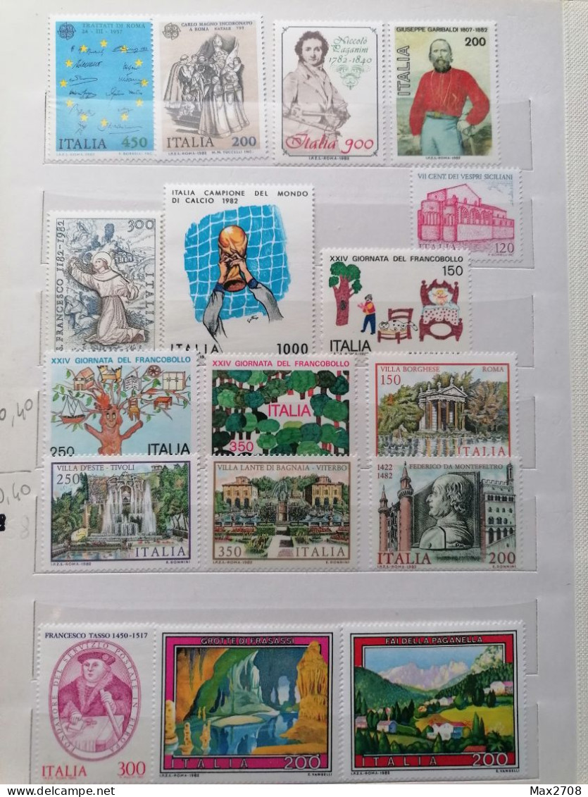 FRANCOBOLLI ITALIA ORDINARIA + SERVIZI 1982 PER COLLEZIONISTI - Collezioni (in Album)