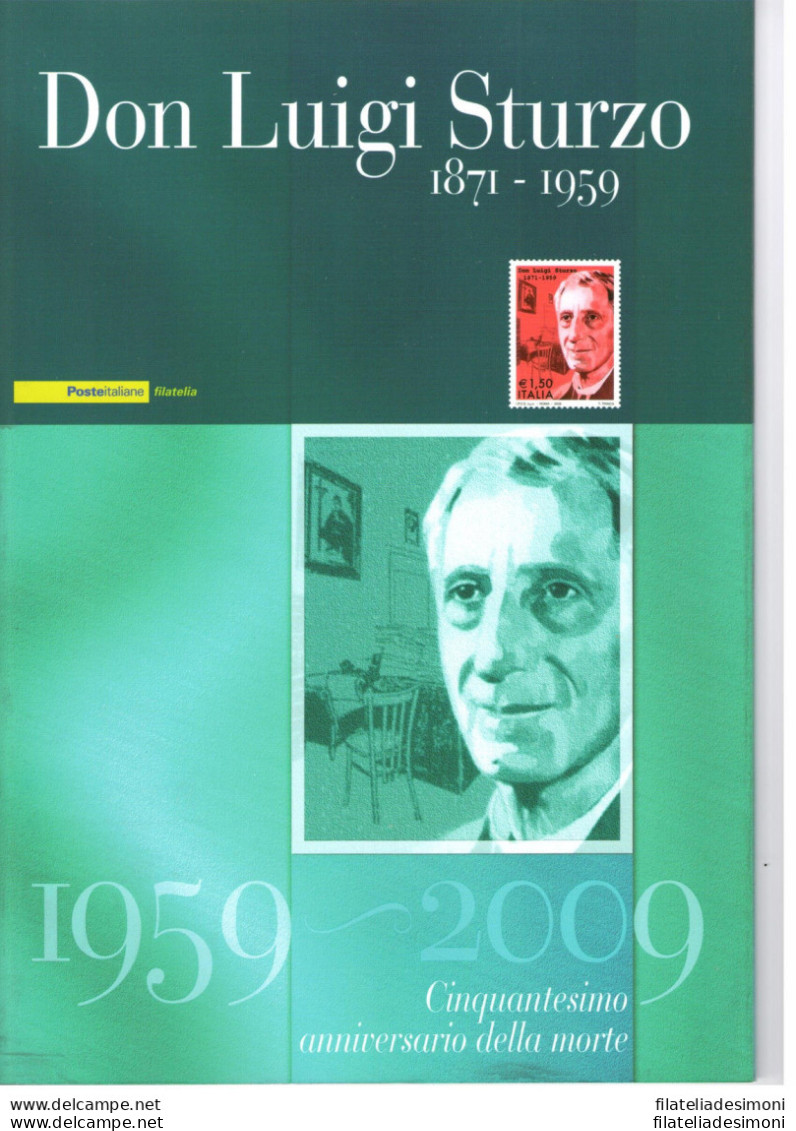 2009 Italia - Repubblica , Folder - Don Luigi Sturzo N° 209 MNH** - Presentation Packs