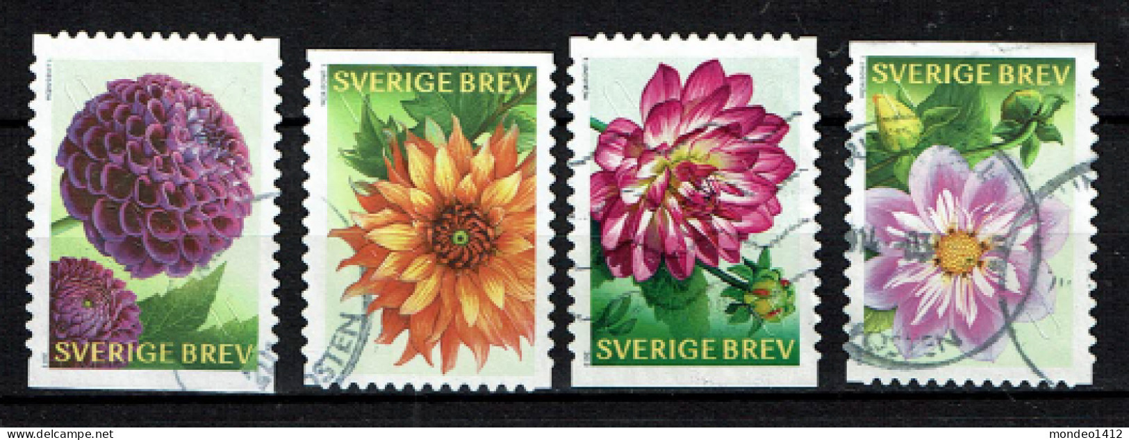 Sweden 2013 - Flora, Bloemen, Flowers, Fleurs, Dahlias - Used - Gebruikt