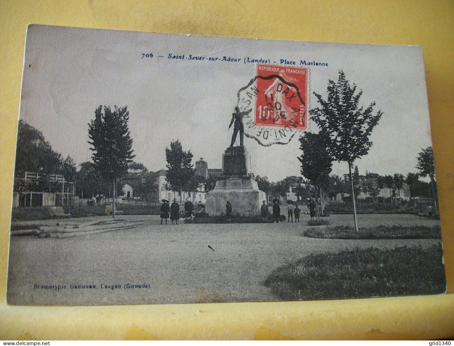 40 3061 CPA 1911 - VUE 2 - 40 SAINT SEVER SUR ADOUR - PLACE MORLANNE - ANIMATION - Saint Sever