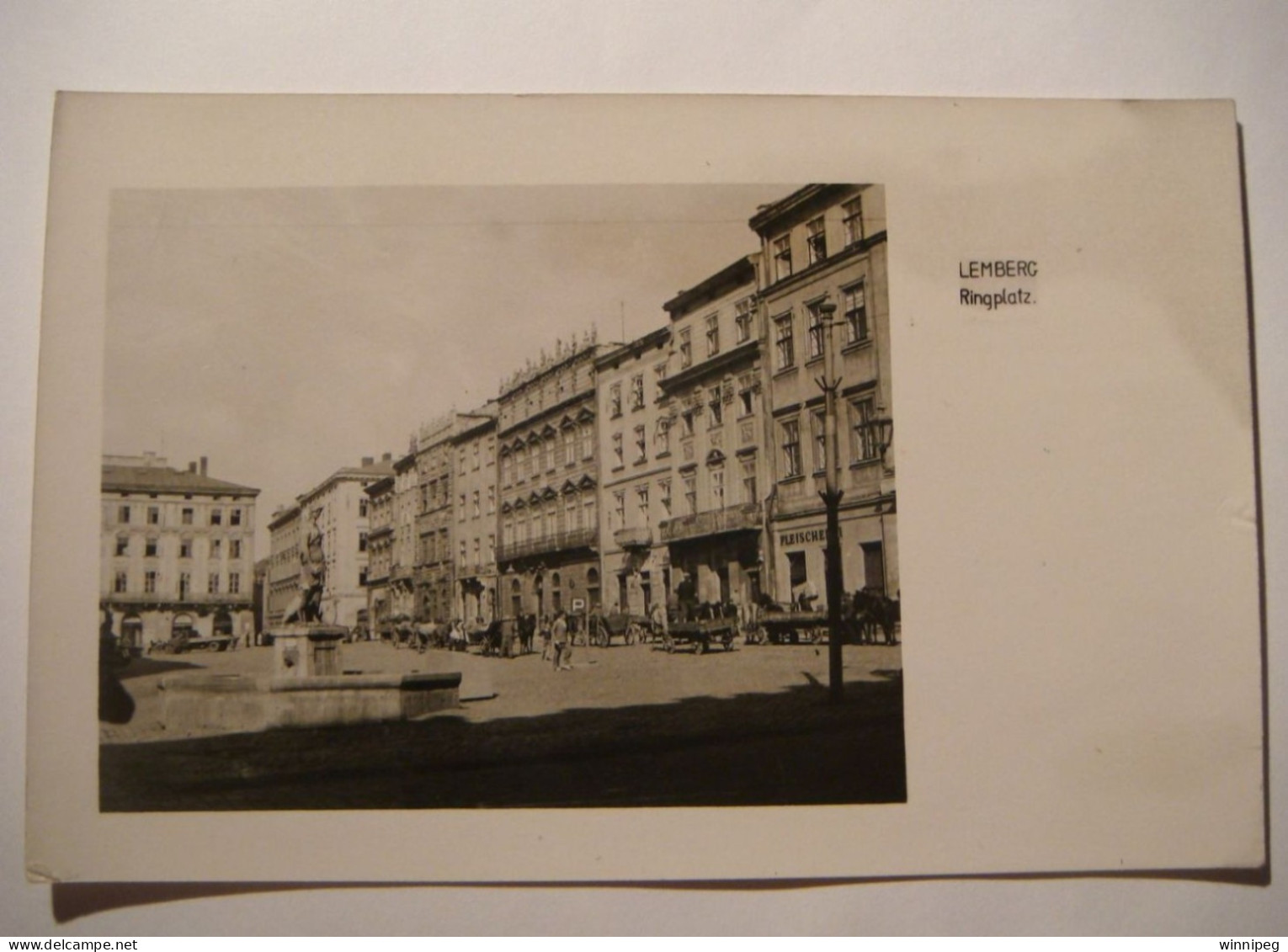 Lwow.Lemberg.2 Pc's.Ringplatz.Marienplatz.Tramway.WWII.German Occupation.Poland.Ukraine. - Ukraine