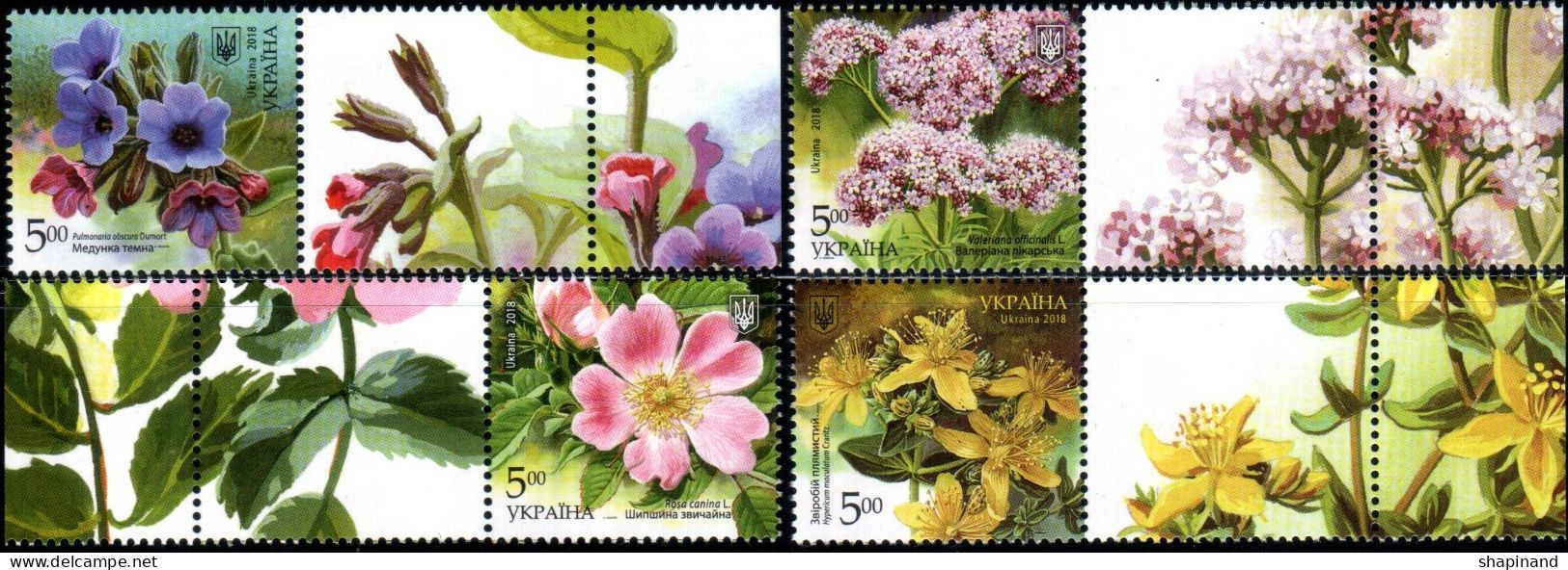 Ukraine 2018 "Flora.Flowers.Medicinal And Melliferous Plants" 4v Zf Quality" 100% - Ukraine