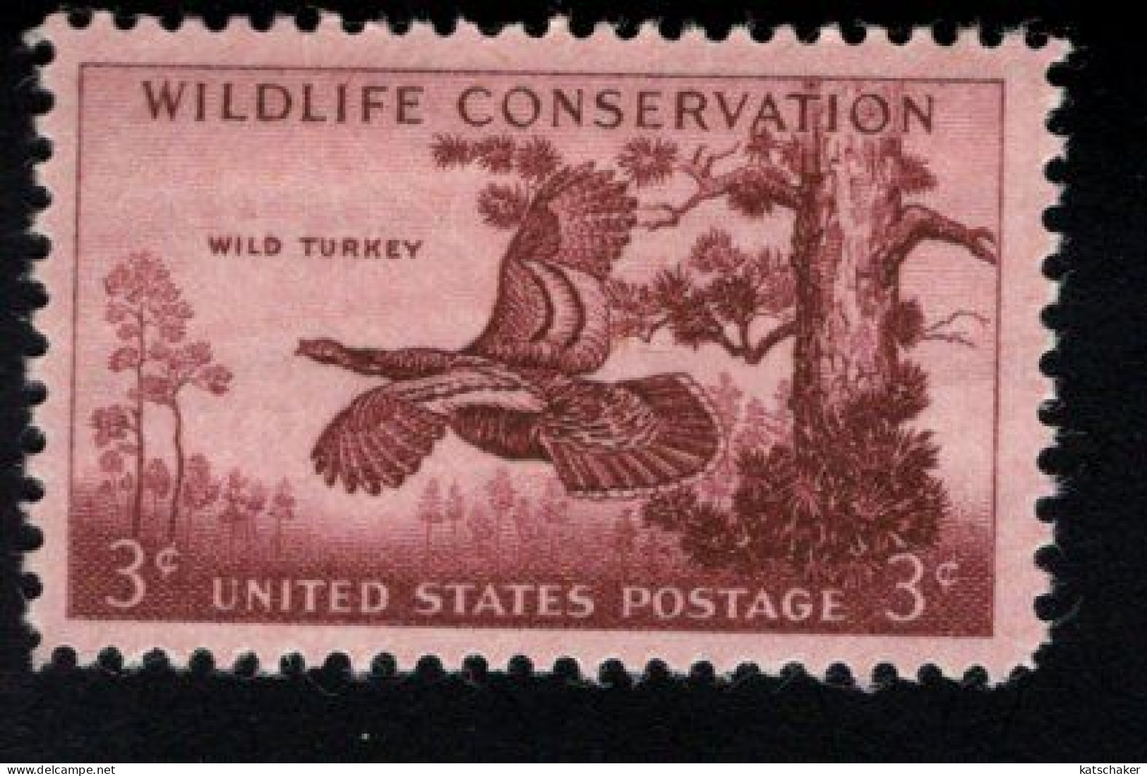 2003826974 1956 SCOTT 1077 (XX) POSTFRIS MINT NEVER HINGED  - WILDLIFE CONSERVATION - BIRDS - WILD TURKEY - Ongebruikt