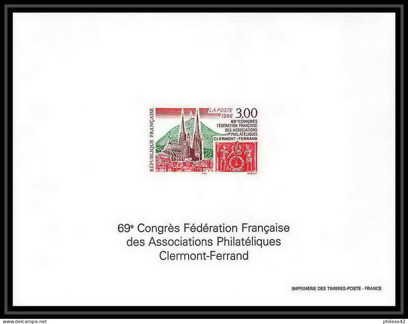 France - Bloc BF N°3004 Cote 125 Clermond Ferrand église Church Cathedrale Non Dentelé ** MNH Imperf Deluxe Proof - Epreuves De Luxe