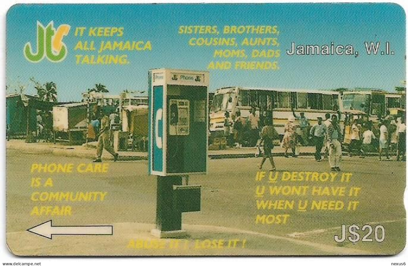 Jamaica - C&W (GPT) - Phonebox Vandalism, 14JAMD, 1993, Used - Jamaïque