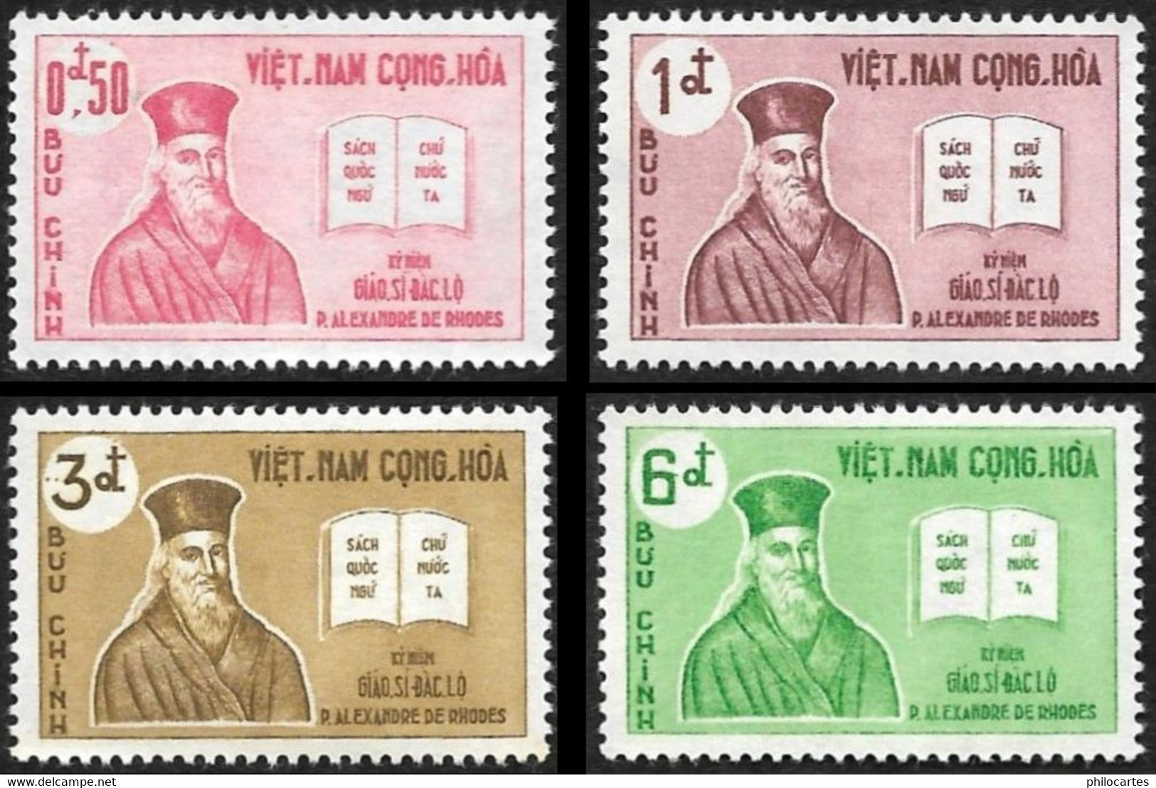 VIET NAM  Vietnam Du Sud   1961 - YT 173 à 176  La Série Complète  - Alexandre De Rhodes - NEUFS** - Vietnam