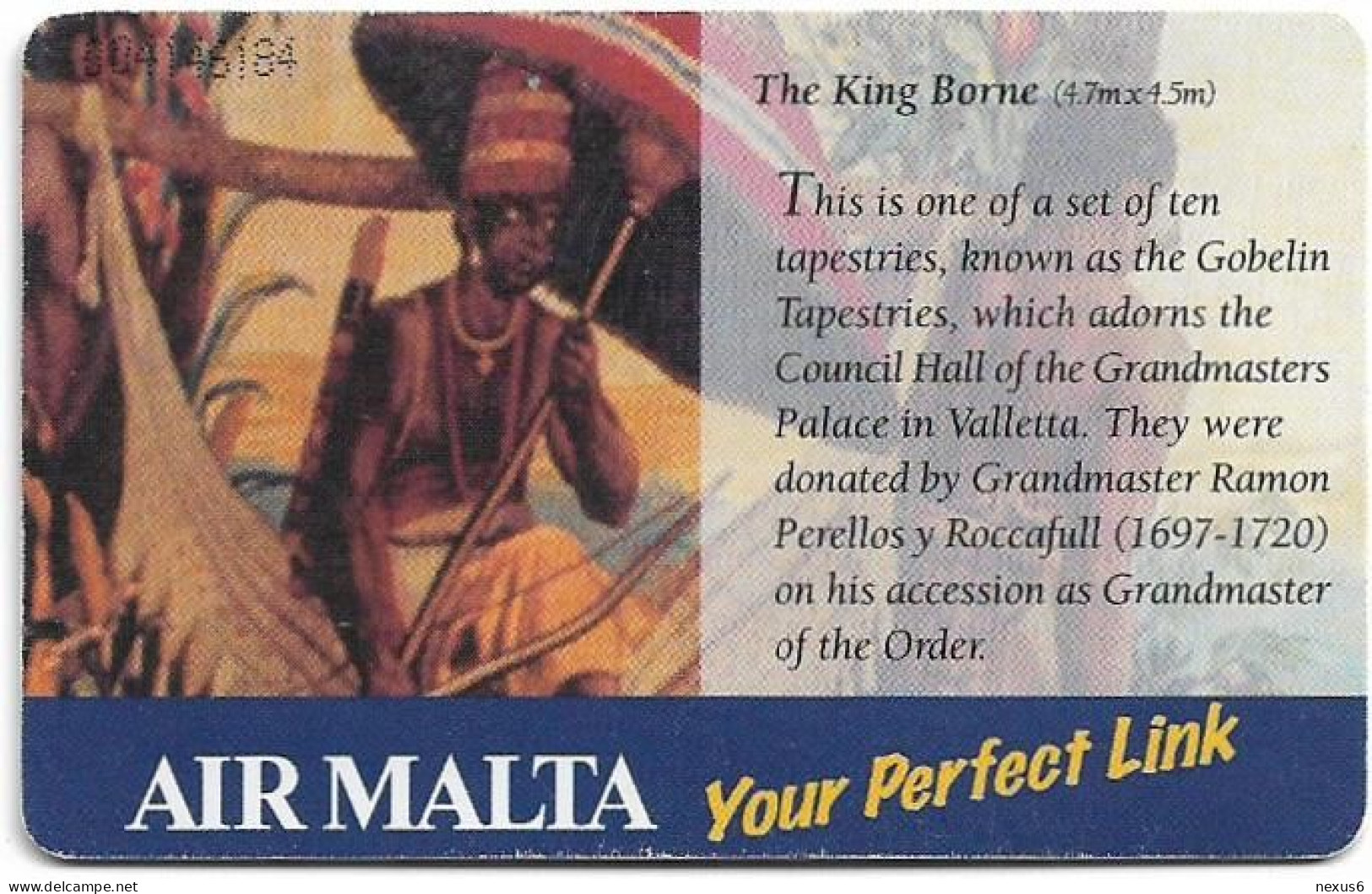 Malta - Maltacom - Tapestries, The King Borne, 09.2003, 38U, 30.000ex, Used - Malta