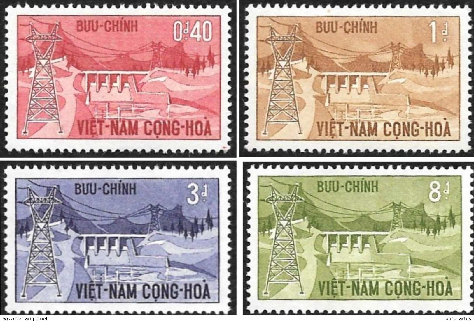 VIET NAM  Vietnam Du Sud   1964 - YT 230 à 233 -la Série Complète - Aménagement Hydroélectrique - NEUFS** - Vietnam