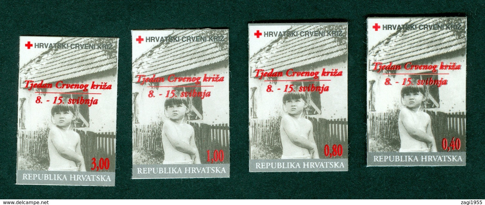 Croatia 1996 Red Cross Self-adhesive Stamps With 4 Different Face Value Michel 79 - Croacia