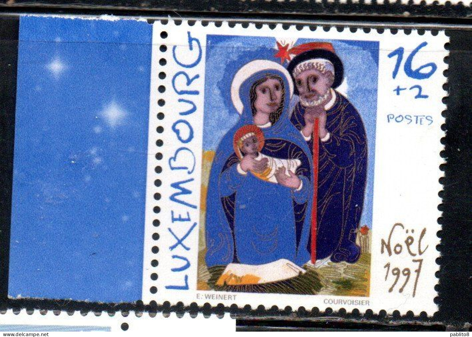 LUXEMBOURG LUSSEMBURGO 1997 CHRISTMAS NATALE NOEL WEIHNACHTEN NAVIDAD 16+2c MNH - Ungebraucht