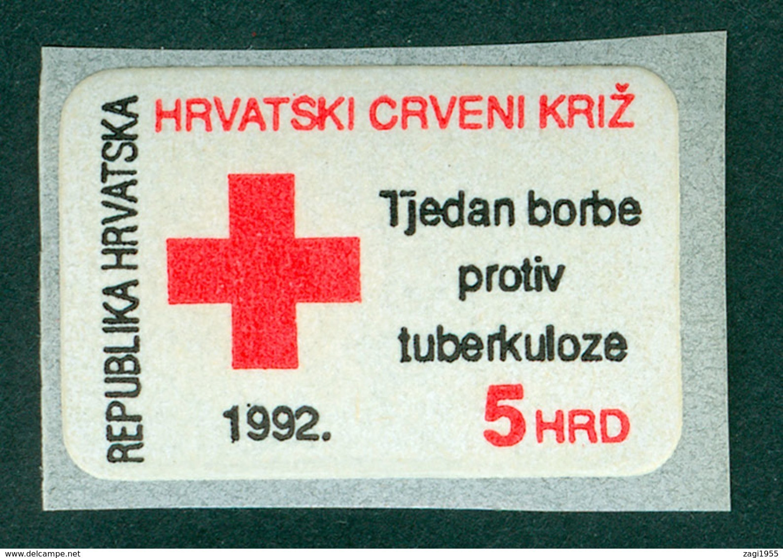 Croatia 1992 Red Cross Self-adhesive Stamp With  Michel 24 - Kroatien