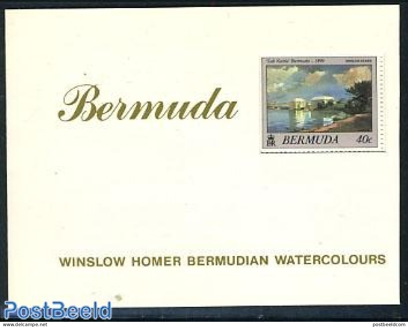 Bermuda 1987 W. Homer Paintings Booklet, Mint NH, Stamp Booklets - Art - Paintings - Sin Clasificación