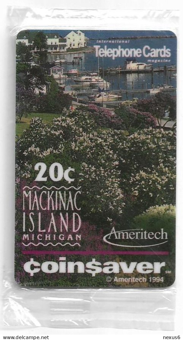 USA - Ameritech (AMT) - Coin$aver - Mackinac Island, 05.1994, Remote Mem. 20¢, 30.024ex, NSB - Otros & Sin Clasificación