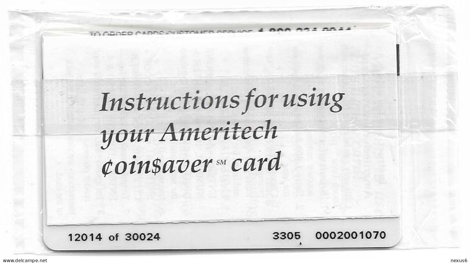 USA - Ameritech (AMT) - Coin$aver - Mackinac Island, 05.1994, Remote Mem. 20¢, 30.024ex, NSB - Otros & Sin Clasificación