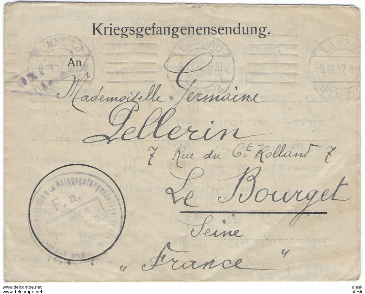 CACHET FRANCHISE MILITAIRE ALLEMANDE Guerre 1914/18 - Lot 19 cartes et Lettres - Voir Scannes