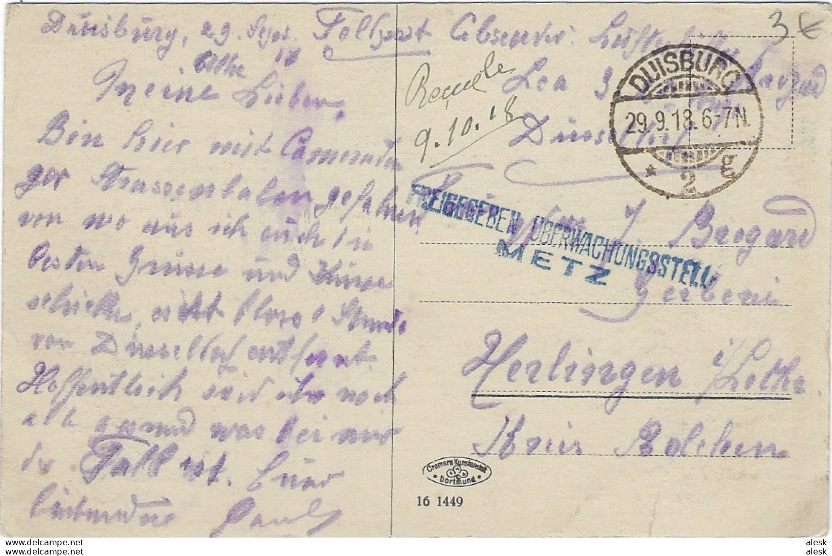 CACHET FRANCHISE MILITAIRE ALLEMANDE Guerre 1914/18 - Lot 19 cartes et Lettres - Voir Scannes