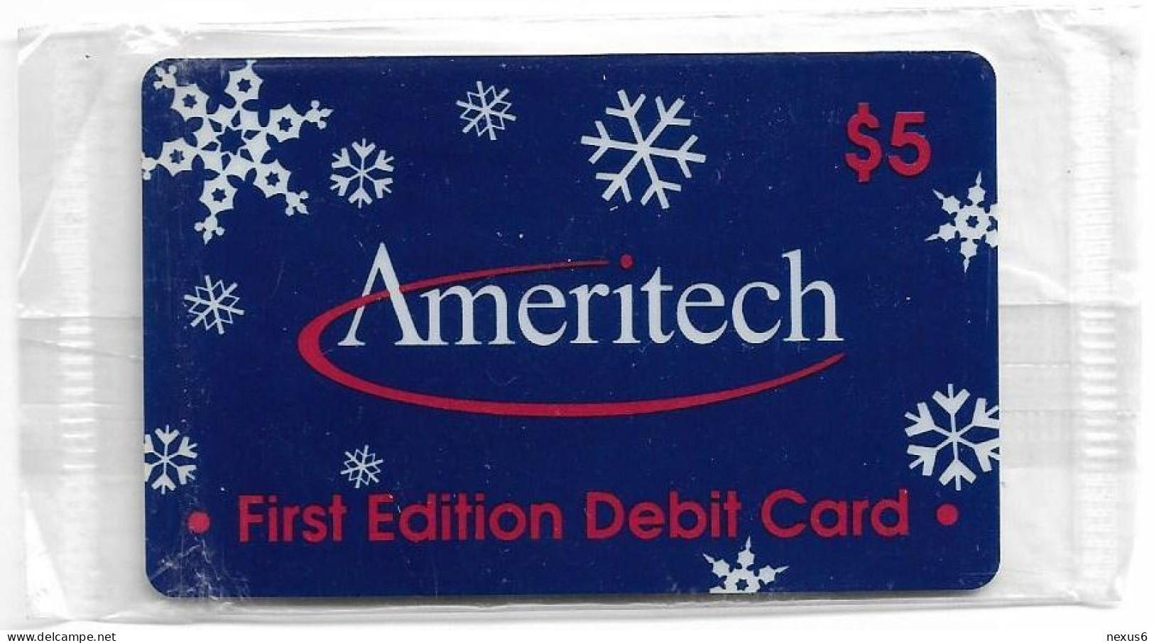 USA - Ameritech (AMT) - Snowflake Trial, First Edition Debit Card, 12.1993, Remote Mem. 5$, 20.000ex, NSB - Autres & Non Classés