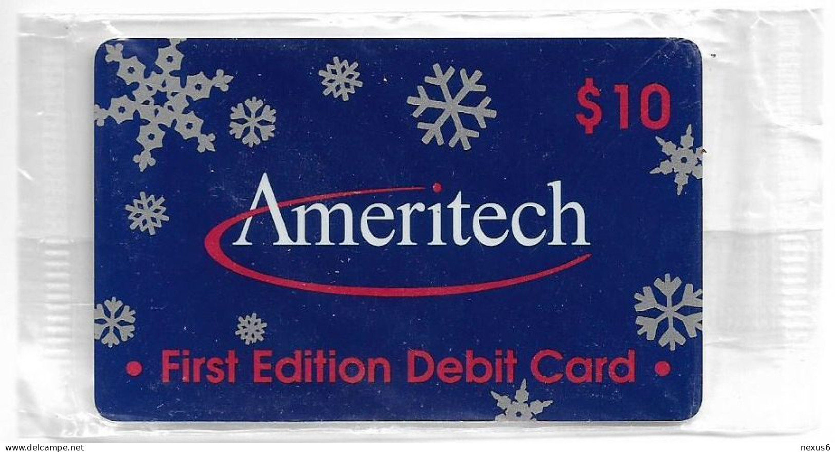 USA - Ameritech (AMT) - Snowflake Trial, First Edition Debit Card, 12.1993, Remote Mem. 10$, 10.000ex, NSB - Autres & Non Classés