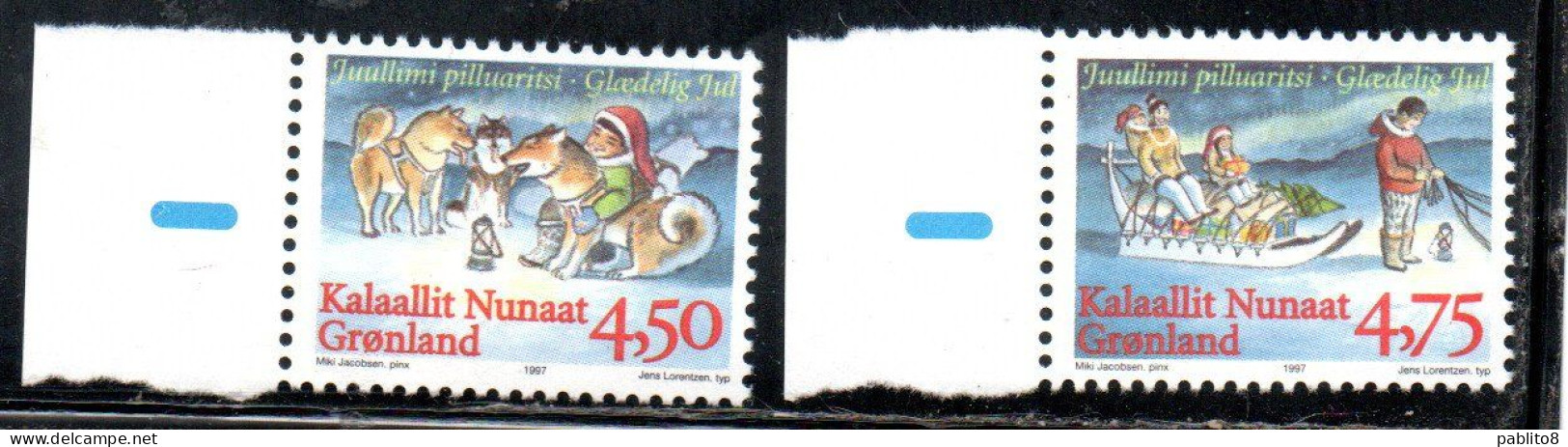 GREENLAND GRONLANDS GROENLANDIA GRØNLAND 1997 CHRISTMAS WEIHNACHTEN NATALE NOEL NAVIDAD COMPLETE SET SERIE COMPLETA MNH - Nuevos