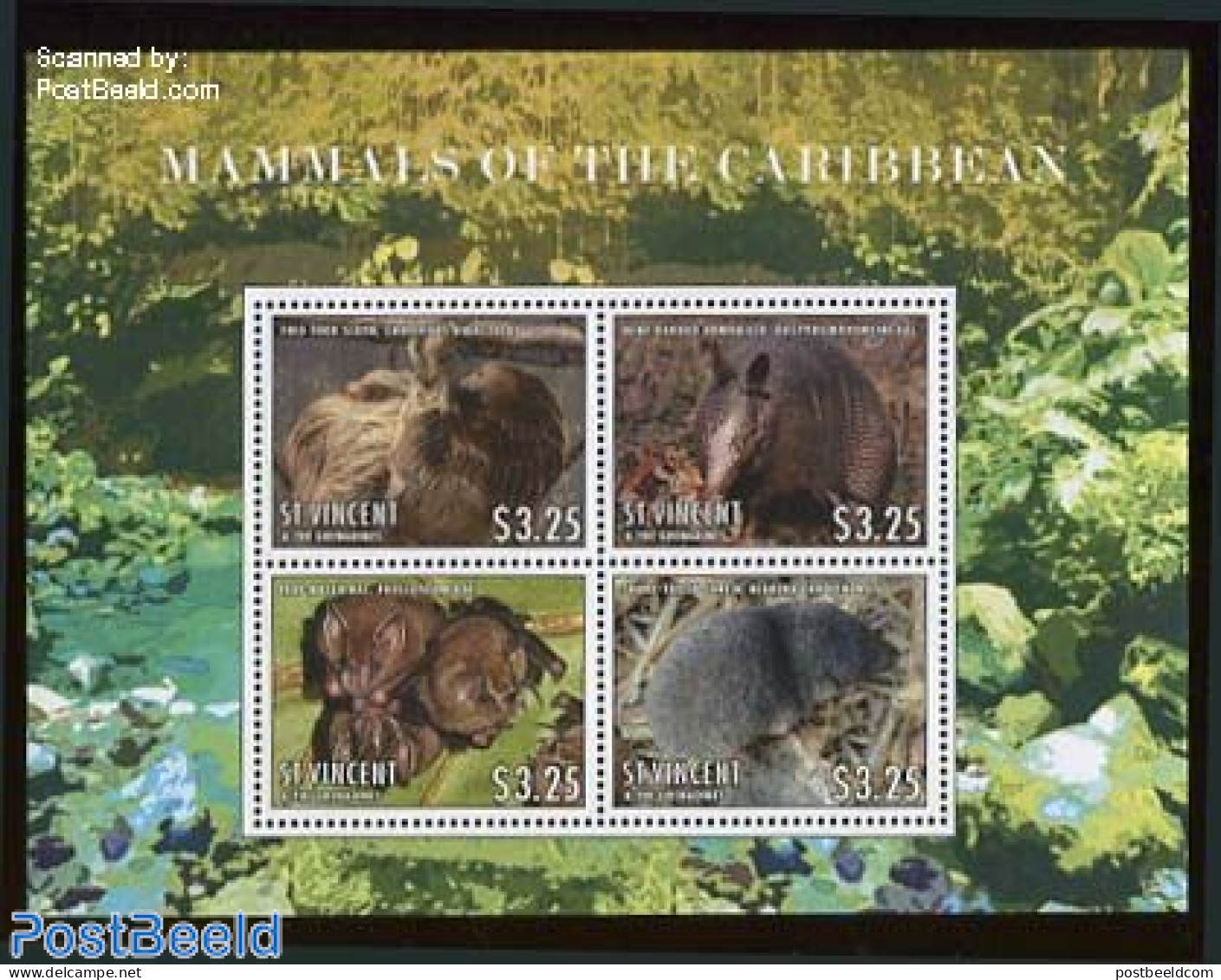 Saint Vincent 2013 Mammals Of The Caribbean 4v M/s, Mint NH, Nature - Animals (others & Mixed) - Bats - St.Vincent (1979-...)
