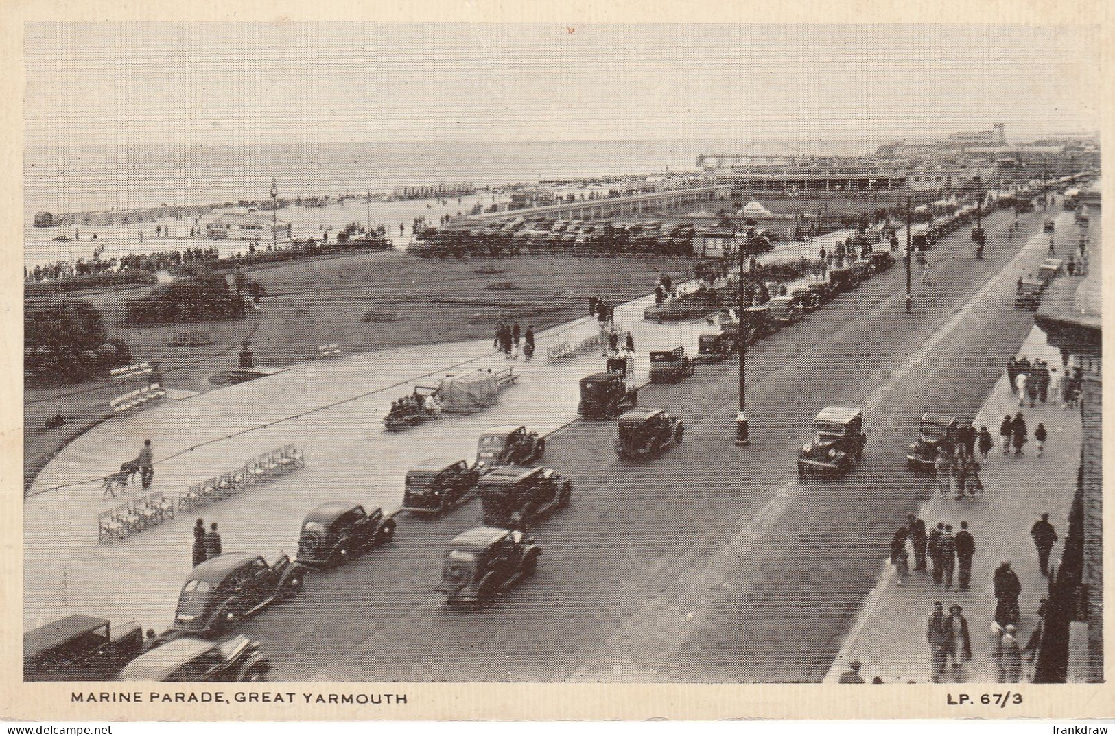 Postcard - Marine Parade, Great Yarmouth - Card No.67-3 - Posted Date Stamp Unreadabl -stamp At 1.5p Plus 1 At .5d, Vg - Ohne Zuordnung