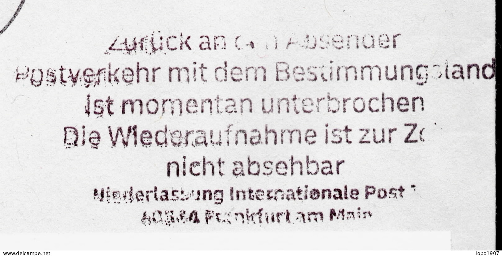 Corona Covid 19 Postal Service Interruption "Zurück An Den Absender... " Reply Coupon Paid Cover To MANAGUA / NICARAGUA - Nicaragua