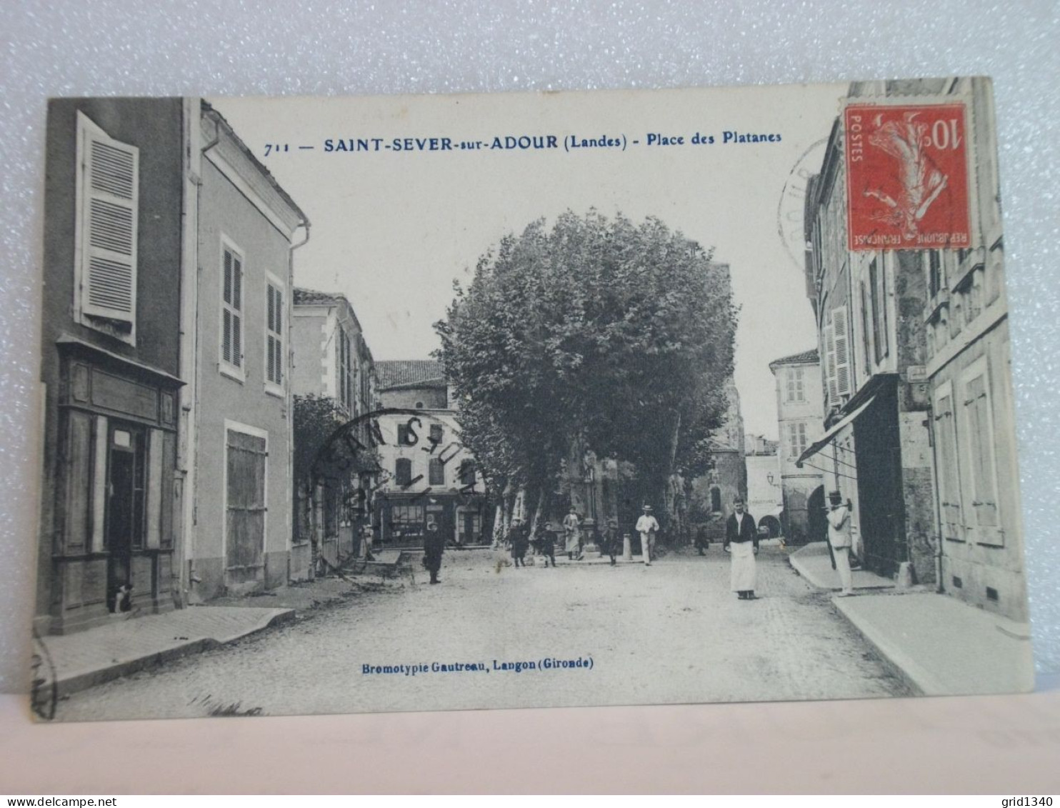 L 5398 CPA 1911 - AUTRE VUE DIFFERENTE N° 2 - 40 SAINT SEVER SUR ADOUR - PLACE DES PLATANES - Saint Sever