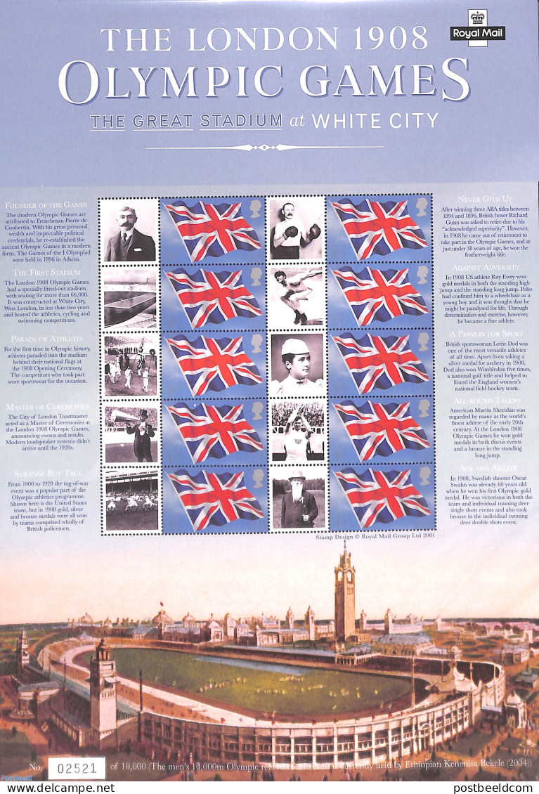 Great Britain 2008 Olympic Games Of 2008, M/s With Personal Tabs, Mint NH, Sport - Olympic Games - Unused Stamps