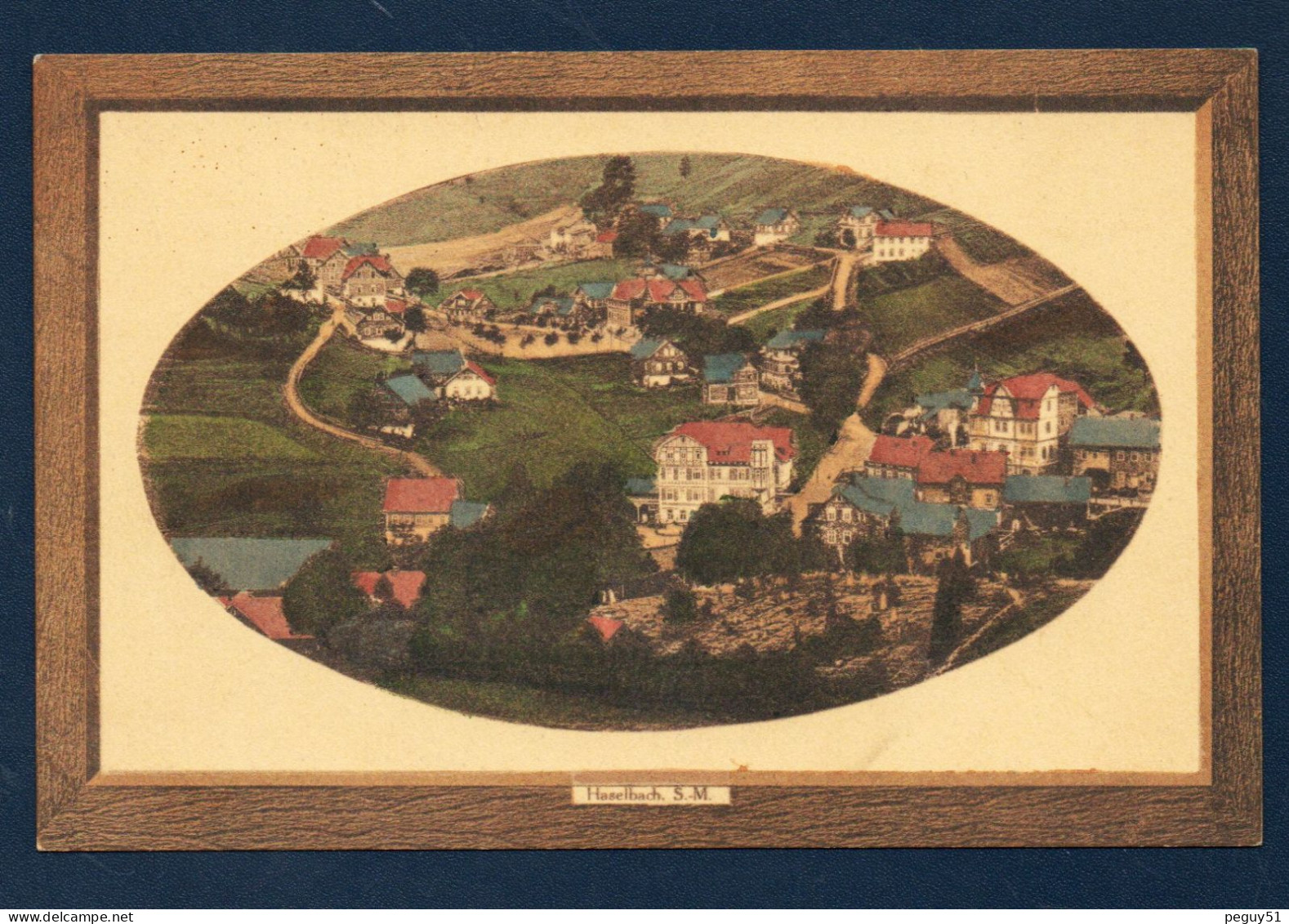 Haselbach ( Rhönblick). Panorama Du Village.  Feldpost Haselbach-Sachs-Meiningen 1917 - Meiningen