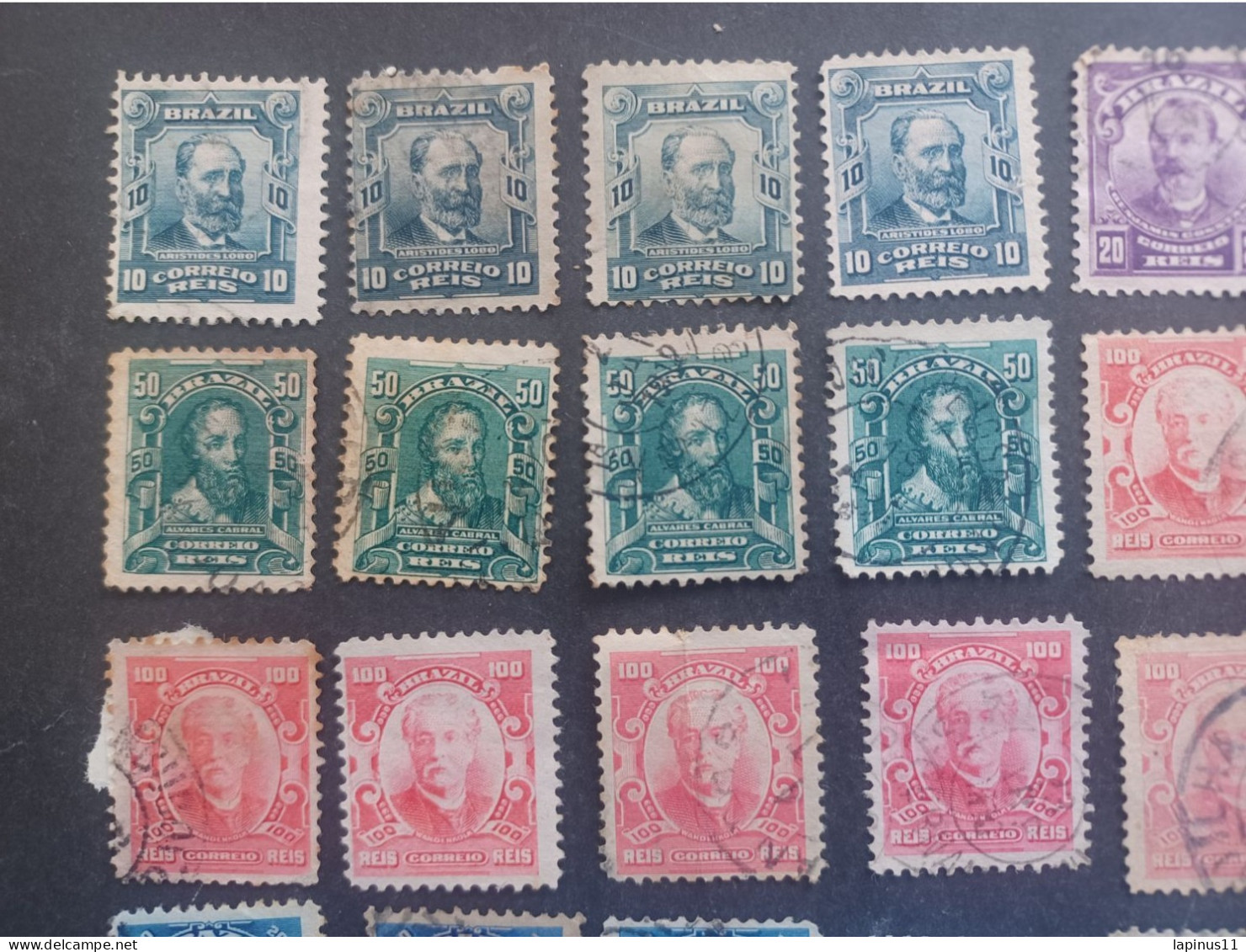 BRASILE 1863 EMPEROR DON PEDRO + STOCK LOT MIX 56 SCANNERS OBLITERE MNH +FISCAL TAXE AIRMAIL