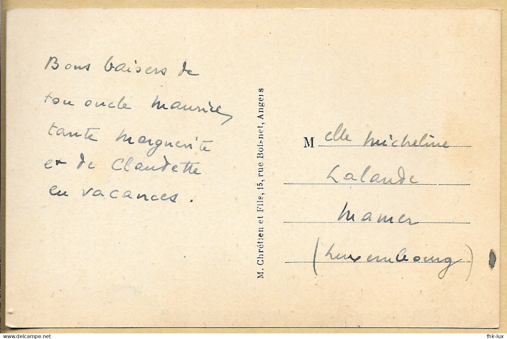 CARTE POSTALE ANCIENNE THENEZAY - 79 - Thenezay