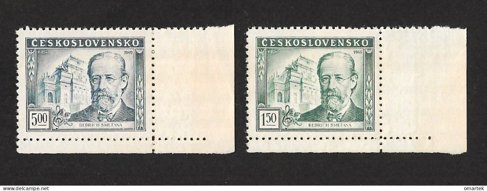 Czechoslovakia 1949 MNH ** Mi 578-579 Sc 386-387 B.Smetana.Tschechoslowakei - Unused Stamps