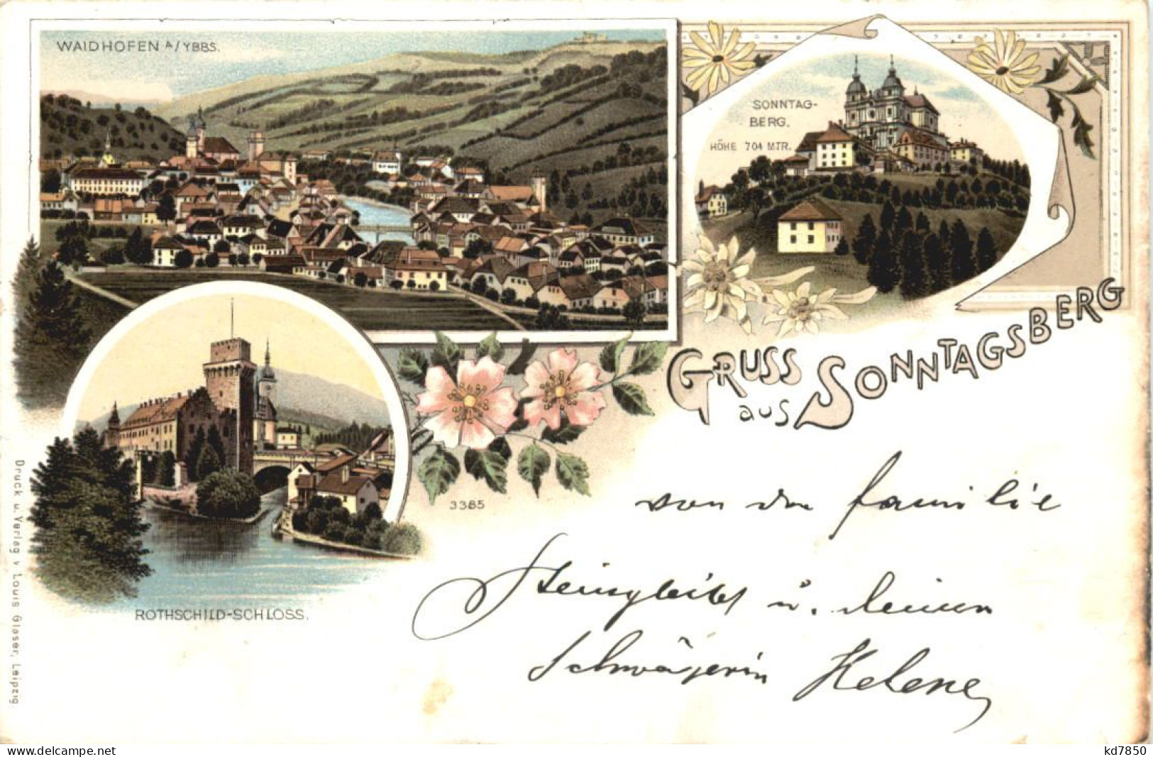 Gruss Aus Sonntagsberg - Waidhofen Ybbs - Litho - Waidhofen An Der Ybbs