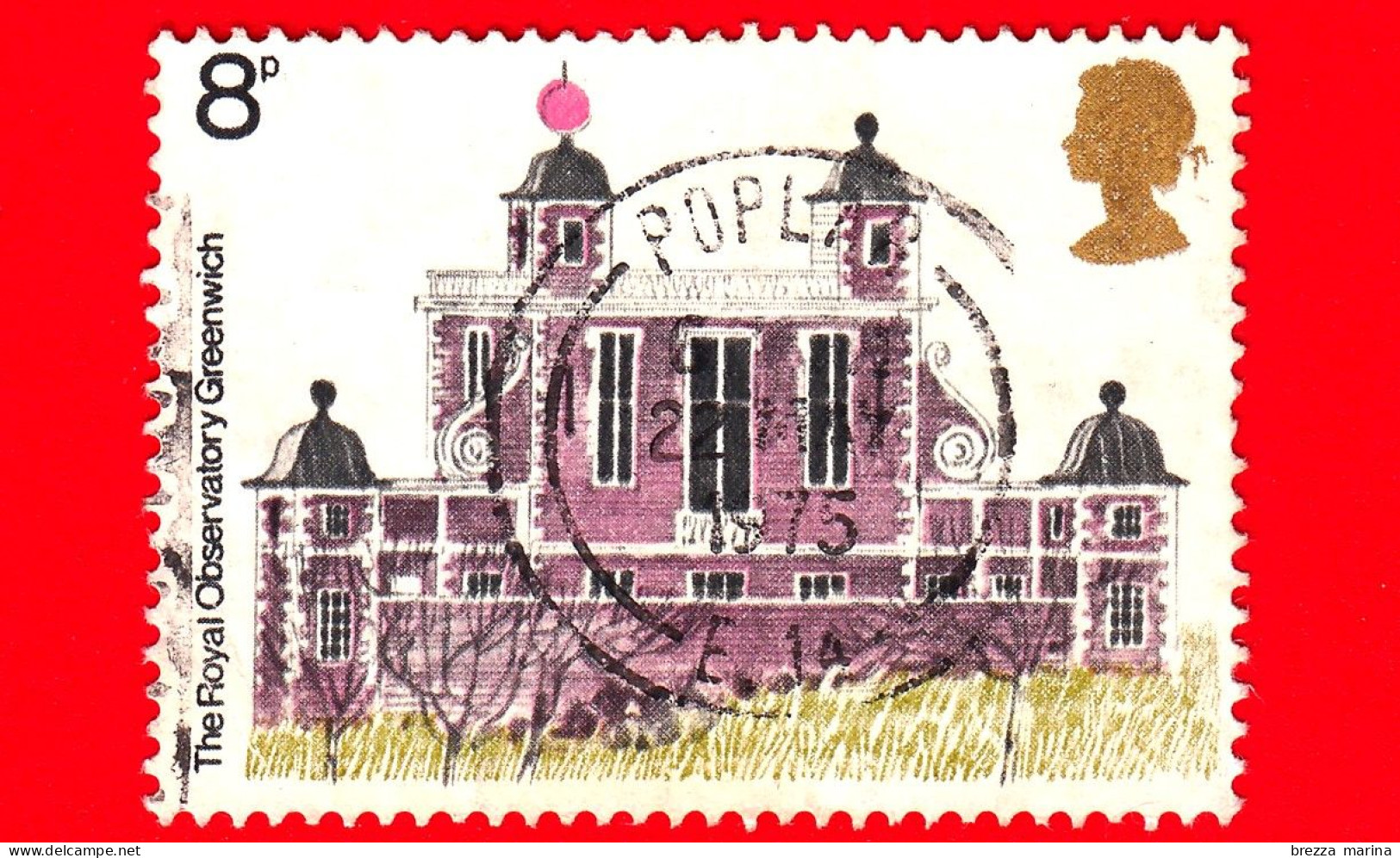 GB - GRAN BRETAGNA - Usato - 1975 - Anno Europeo Del Patrimonio Architettonico - Osservatorio Di Greenwich - 8 - Used Stamps