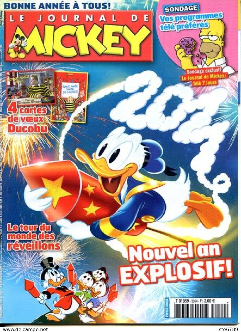LE JOURNAL DE MICKEY N° 3054   TBE - Journal De Mickey