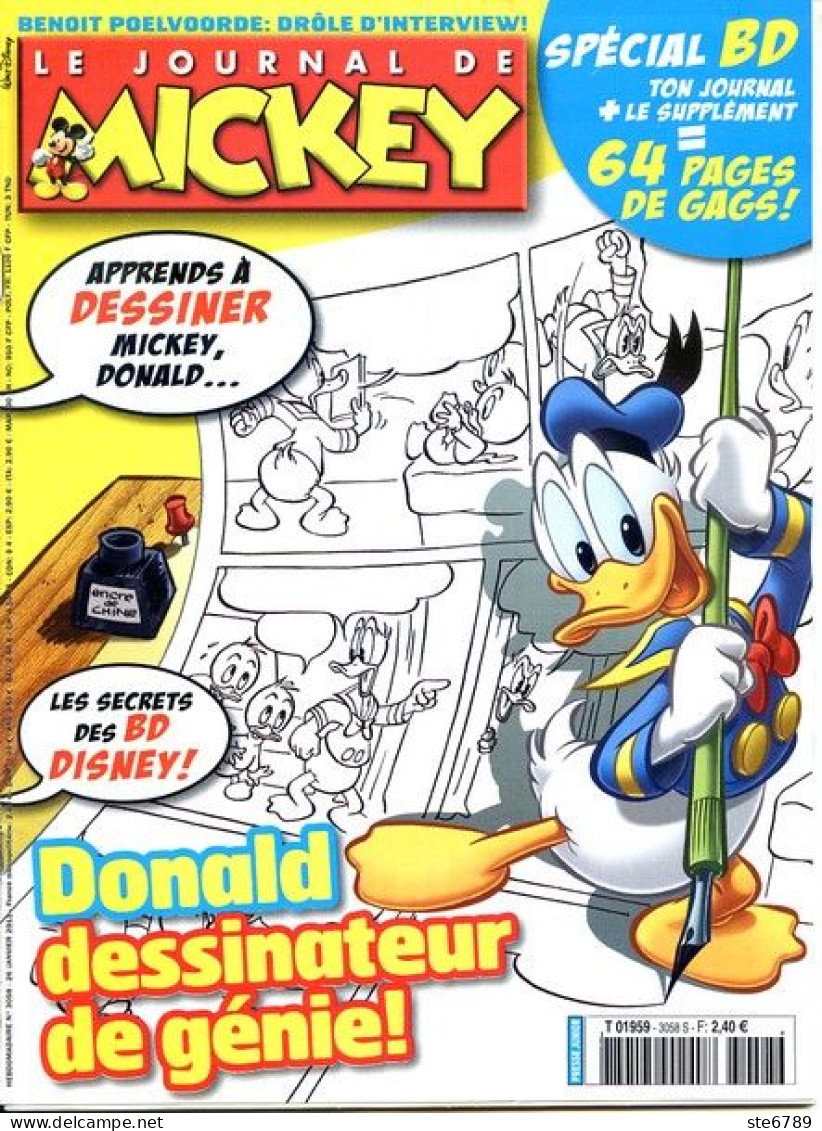 LE JOURNAL DE MICKEY N° 3058 S  TBE - Journal De Mickey