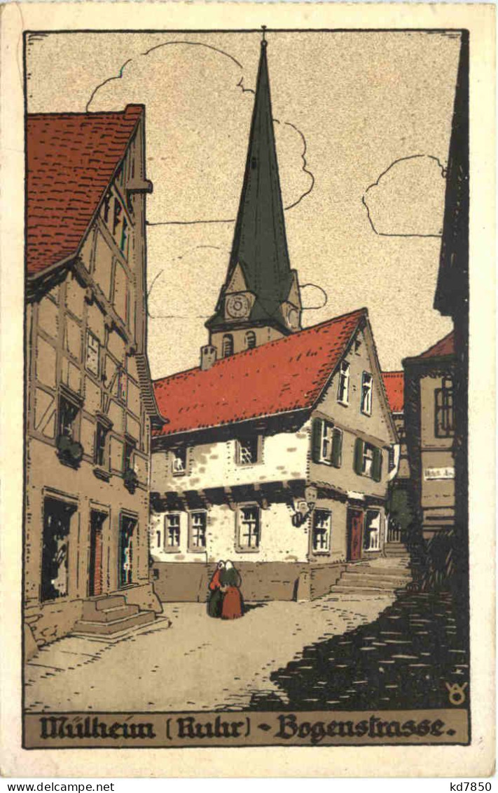 Mülheim Ruhr - Bogenstrasse - Stein Zeichnung - Muelheim A. D. Ruhr